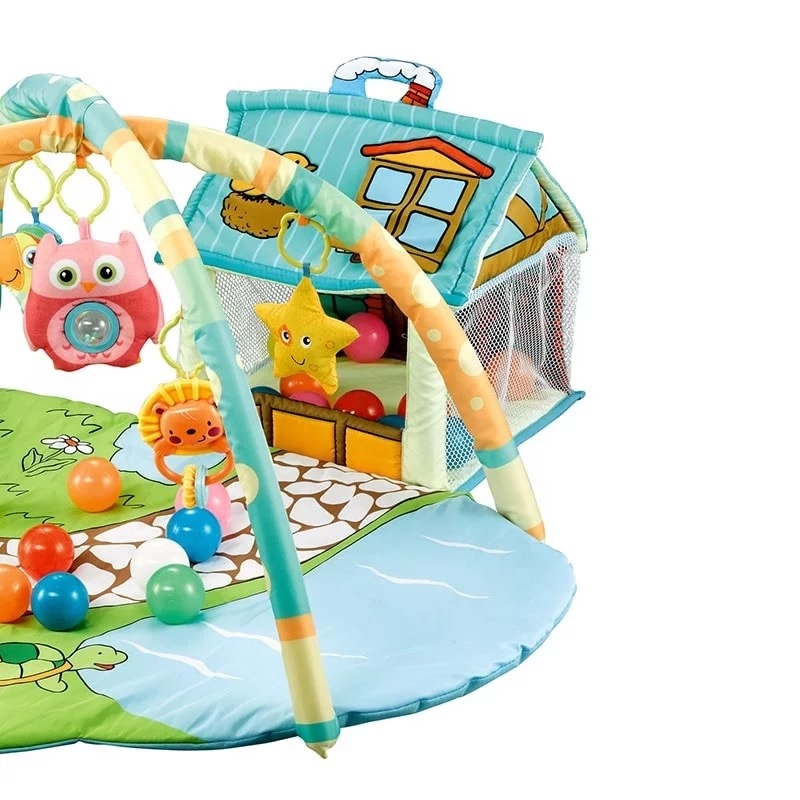 Tapis-d’éveil-et-maison-de-jeu-30balles