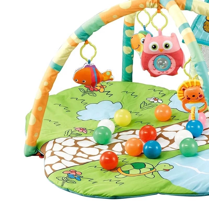 Tapis-d’éveil-et-maison-de-jeu-30balles