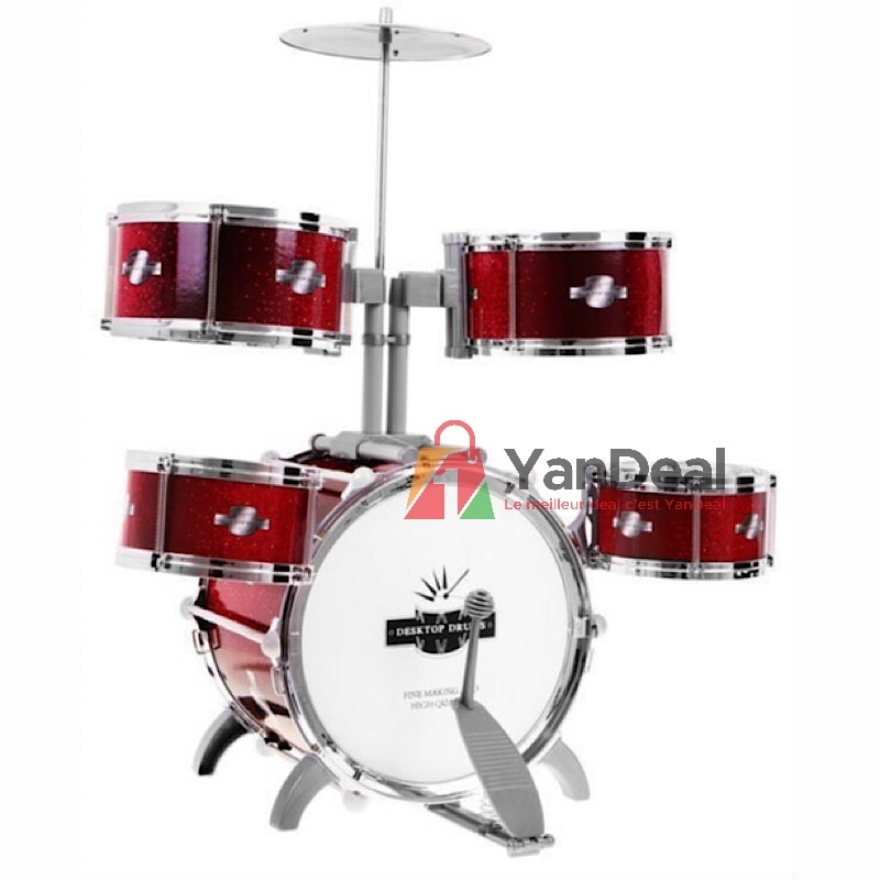 Batterie-Drum-Set-pour-enfants-avec-chaise