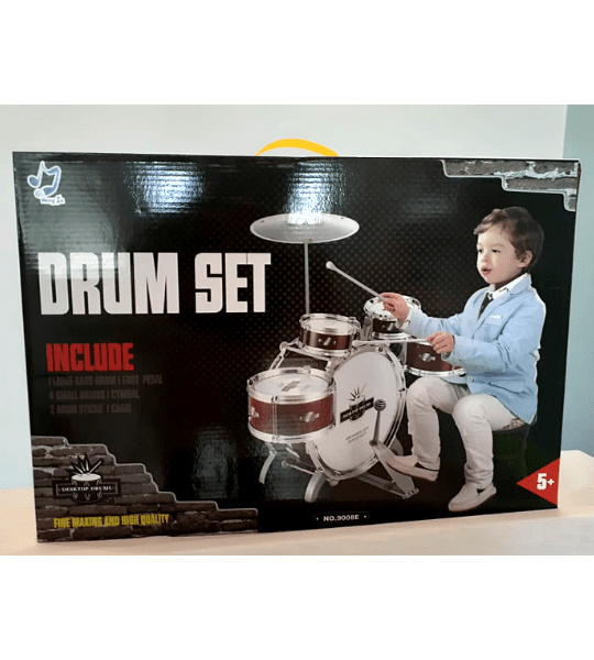 Batterie-Drum-Set-pour-enfants-avec-chaise